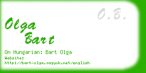 olga bart business card